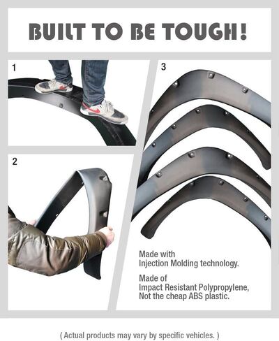 مشاعل MaxMate Fender متوافقة مع 2002-2008 Dodge Ram 1500؛ 2003-2009 2500 3500 (غير مناسب لنماذج السرير 8 أقدام 2006-2009)، نمط مثبت بمسمار قابل للطلاء بشكل ناعم 4 قطع | TFD84078 in Kuwait