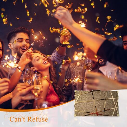 Women Evening Bag Geometric Clutch Bag Sparkly Sequin Handbag Bridal Wedding Purse Elegant Shoulder Bag With Chain in Saudi Arabia