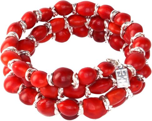 E B Evelyn Brooks Designs Peruvian Bracelet for Women - w/Meaningful Good Luck Huayruro Red Black Seeds - Great Gifts for Mom, Daughter, Sister, Aunt, Girlfriend in Kuwait