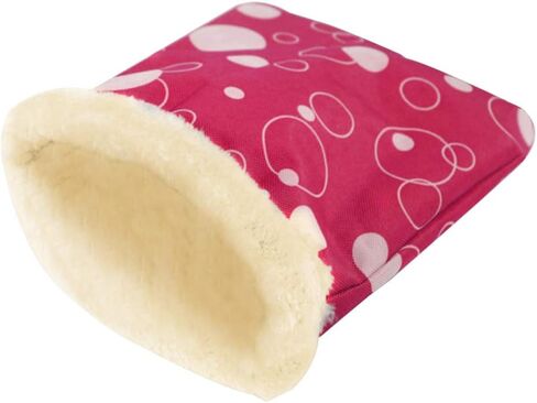 POPETPOP Hamster Bedding-Hedgehog Snuggle Sack Rat House Bed Winter Warm Fleece Small Pet Syrian Hamster Chinchilla Bed House Cage Nest Random Color-Large in Saudi Arabia