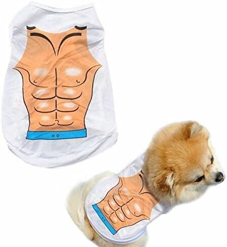 Dogs Shirts Puppy White Vest Clothing for Dogs Cats Vacation Shirt Male Female Dog Clothing House-Cats Summer Clothes Doggie Cotton Summer Shirt Small in Kuwait