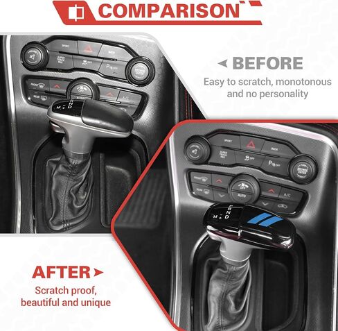 Gear Shift Knob Head Cover Trim Decoration Interior Accessories Compatible with Dodge Charger/Challenger 2015-2023,for Dodge Durango 2018-2023,Green in Saudi Arabia