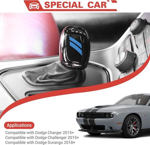 Gear Shift Knob Head Cover Trim Decoration Interior Accessories Compatible with Dodge Charger/Challenger 2015-2023,for Dodge Durango 2018-2023,Green in Saudi Arabia