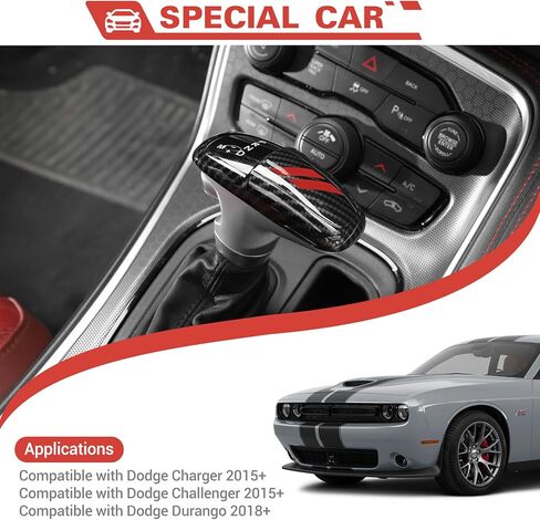 Gear Shift Knob Head Cover Trim Decoration Interior Accessories Compatible with Dodge Charger/Challenger 2015-2023,for Dodge Durango 2018-2023,Green in Kuwait