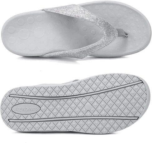 صندل FANTURE نسائي لدعم قوس القدم من أجل مشي مريح بنمط ثونغ كاجوال فليب فلوب in Kuwait