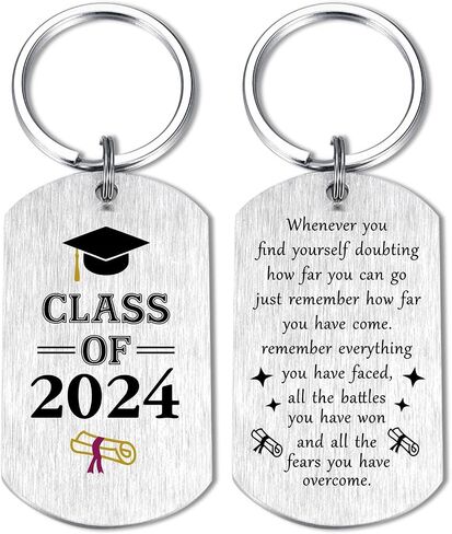 Class of 2024 Gifts- 2024 Graduation Keychain for Him Her- College High Middle School Master Senior University Grad for Women Men Boys Girls in Saudi Arabia