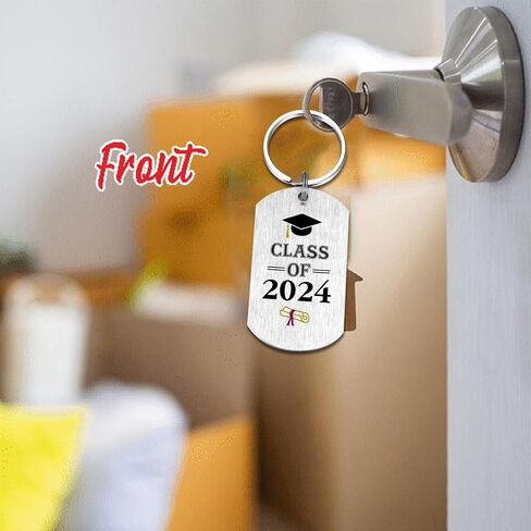 Class of 2024 Gifts- 2024 Graduation Keychain for Him Her- College High Middle School Master Senior University Grad for Women Men Boys Girls in Saudi Arabia