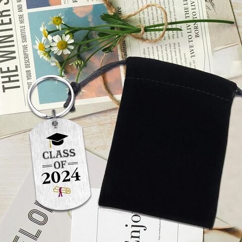 Class of 2024 Gifts- 2024 Graduation Keychain for Him Her- College High Middle School Master Senior University Grad for Women Men Boys Girls in Saudi Arabia