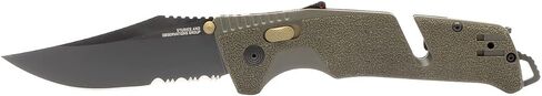SOG Trident في Ambidextrous Professional سكاكين قابلة للطي مسننة جزئيًا | شفرة من الفولاذ المقاوم للصدأ CRYO D2 معالجة بالحرارة in Kuwait