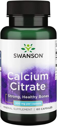 Swanson Calcium Citrate 200 Milligrams 60 Capsules in Saudi Arabia