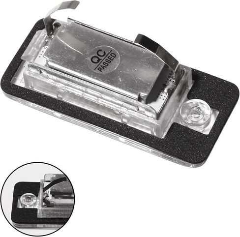 2 قطعة غطاء إضاءة لوحة ترخيص LED أبيض خالي من الأخطاء متوافق مع 2001-2009 Audi A3 A4 A6 A8 S3 S4 S6 S8 C6 Q7 RS4 RS6 مصباح أضواء بطاقة الترخيص الخلفية F1TZ-13550-A... in Saudi Arabia
