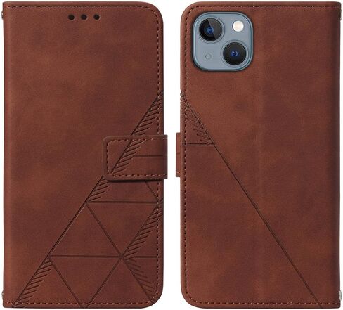Wallet Case with Wrist Strap for iPhone 13/14 (Black) | Card Holder Slots, PU Leather, TPU Interior Protective, Stand, Folio Flip Cases Cover, 13/14 Phone 6.1 inch in Kuwait