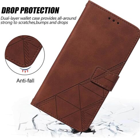 Wallet Case with Wrist Strap for iPhone 13/14 (Black) | Card Holder Slots, PU Leather, TPU Interior Protective, Stand, Folio Flip Cases Cover, 13/14 Phone 6.1 inch in Kuwait