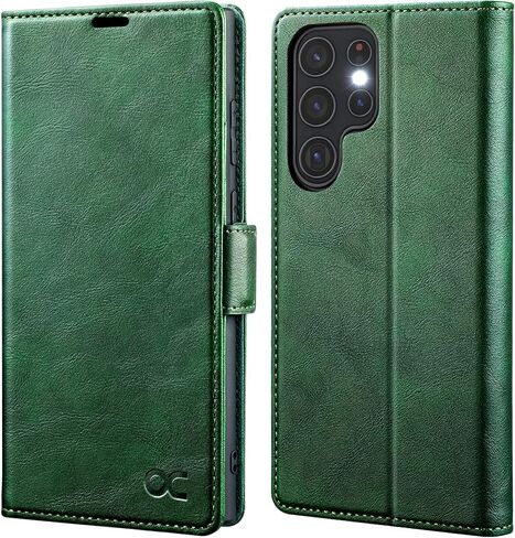 OCASE Compatible with Galaxy S22 Ultra 5G Wallet Case, PU Leather Flip Folio Case with Card Holders RFID Blocking Kickstand [Shockproof TPU Inner Shell] Phone Cover 6.8 Inch (2022) - Black in Saudi Arabia