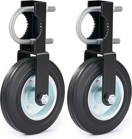 CO-Z 2 Packs Heavy Duty 6" Gate Wheels for Rolling Gate, 500 lb Capacity Chain Link Fence Gate Helper Wheel Fits 1-5/8" to 2" Tubes, Undermount Metal Swing Gate Casters with Adjustable Angle in Saudi Arabia