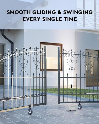 CO-Z عبوتان من عجلات البوابة شديدة التحمل مقاس 6 بوصات للبوابة الدوارة، عجلة مساعدة لبوابة السياج ذات سلسلة سعة 500 رطل تناسب أنابيب من 1-5/8 بوصة إلى 2 بوصة، وعجلات بوابة معدنية متأرجحة بزاوية قابلة للتعديل in Kuwait