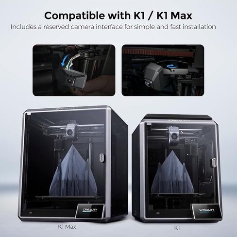 Creality K1 AI Camera 1080P HD Camera Compatible with K1 and K1 Max 3D Printers - Real-time Monitoring on Your Phone and Enhanced Efficiency in Saudi Arabia