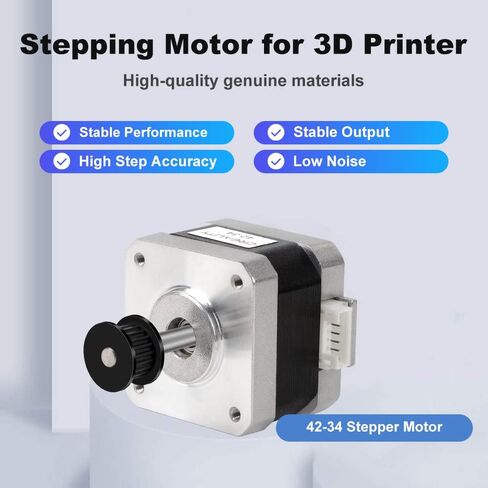 محرك متدرج Creality Original Ender 3 S1/Pro Y-Axis، محرك متدرج للطابعة ثلاثية الأبعاد 42-34 مع بكرة متزامنة 2GT 20 سن، لمحور Ender-3 V2/Ender-3 Pro/Sermoon V1 Pro/Ender-3S Y-Axis in Saudi Arabia