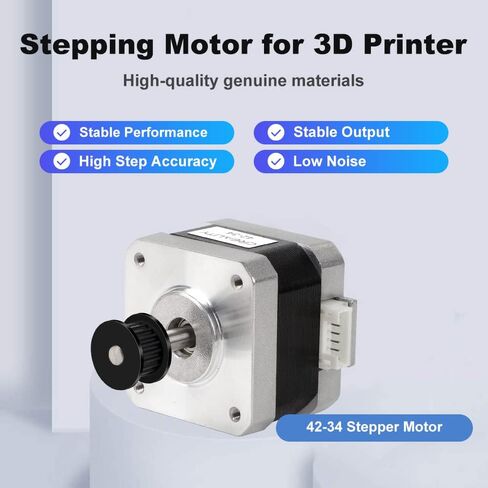 محرك متدرج Creality Original Ender 3 S1/Pro Y-Axis، محرك متدرج للطابعة ثلاثية الأبعاد 42-34 مع بكرة متزامنة 2GT 20 سن، لمحور Ender-3 V2/Ender-3 Pro/Sermoon V1 Pro/Ender-3S Y-Axis in Saudi Arabia