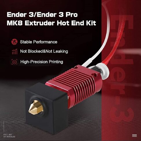 CHPOWER for Creality Ender 3 Pro Hot End، Ender 3 V2 Hotend المجمعة، طقم الطارد MK8 لـ Ender 3 PRO/Ender-3 V2/ ENDER3، 24V 40W in Kuwait