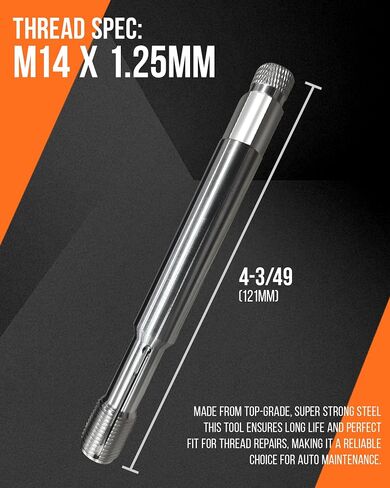 14mm Back Tap Thread Repair Tool Metric Inserts Repair Thread Straightening Tool – 640811 in Saudi Arabia