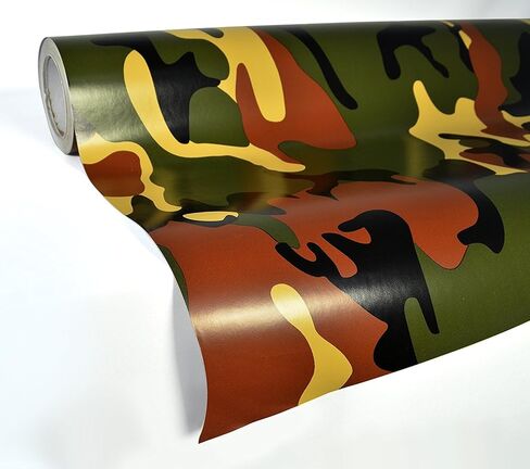 VVIVID Woodland Camouflage Vinyl Wrap Film for DIY No Mess Easy to Install Air-Release Adhesive (3ft x 5ft) in Saudi Arabia