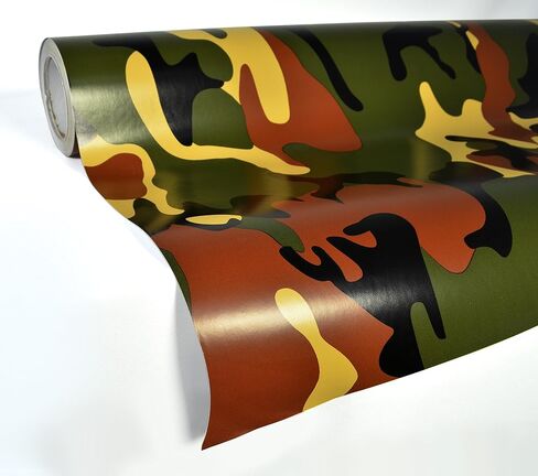 VVIVID Woodland Camouflage Vinyl Wrap Film for DIY No Mess Easy to Install Air-Release Adhesive (3ft x 5ft) in Saudi Arabia
