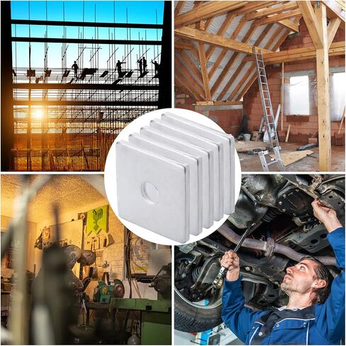 Squares Washer Galvanized Heavy Duty Plate Fastener Square Plate Washers, 5/8" X 1⅝" X 1⅝", 0.11" Thickness, 16mm x 40mm x 40mm x 2.8mm Fastener Hardware, 20 Packs in Kuwait