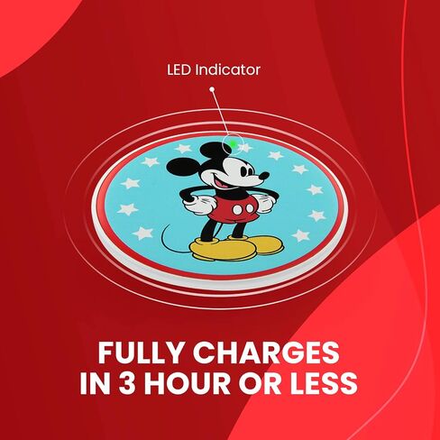 Disney Mickey Mouse Wireless Charging Pad- Wireless Charging Station Universally Compatible with All Qi Enabled Devices- Mickey Mouse Gifts for Adults and Fans of All Ages in Saudi Arabia