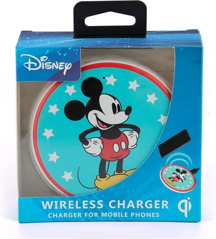 Disney Mickey Mouse Wireless Charging Pad- Wireless Charging Station Universally Compatible with All Qi Enabled Devices- Mickey Mouse Gifts for Adults and Fans of All Ages in Saudi Arabia