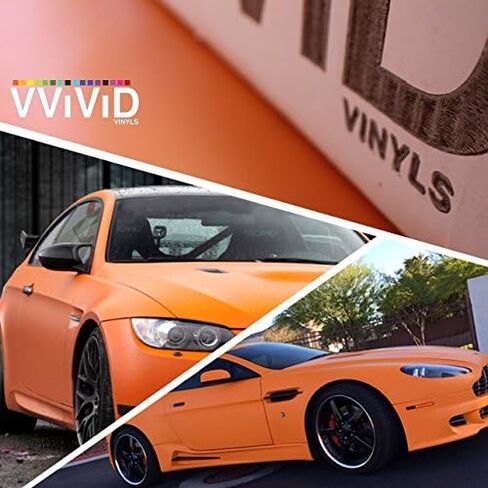 لفافة فينيل برتقالية غير لامعة من VViViViD® مع تقنية إطلاق الهواء (1 قدم × 5 قدم) in Saudi Arabia