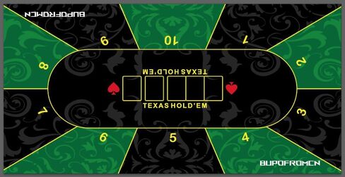70'' x 35'' Texas Hold'em Poker Mat | Portable Poker Table Top with Classical Print, Hemmed Edges, Smooth Surface, and Simplicity Carrying Bag for Games Everywhere in Saudi Arabia