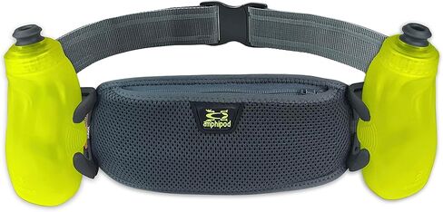 Amphipod RunLite Xtech 10K Hydration Belt, Ultra Runners Waist & Hydration Belt for Endurance Running, Racing, Men & Women - Amp Green - 21 oz in Saudi Arabia