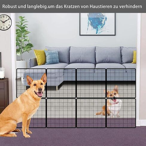Dog Gate, Stair Gate,Lsolation Gate, Pet Gate Dog Fence Portable Puppy Lsolation Mesh Lsolation Gate Multipurpose (41.31 * 27.54 inch) (6 Pieces with Buckle Straps) in Saudi Arabia
