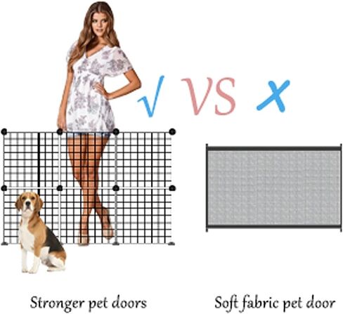 Dog Gate, Stair Gate,Lsolation Gate, Pet Gate Dog Fence Portable Puppy Lsolation Mesh Lsolation Gate Multipurpose (41.31 * 27.54 inch) (6 Pieces with Buckle Straps) in Saudi Arabia