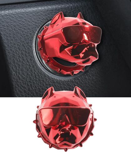 غطاء زر التشغيل بالضغط من Zlirfy، غطاء زر تشغيل سيارة Bully Dog، ملحقات السيارة لديكور السيارة، غطاء زر التشغيل، غطاء زر الإشعال لشاحنة سيارات الدفع الرباعي (أزرق) in Kuwait