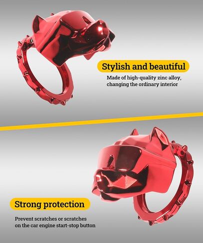 غطاء زر التشغيل بالضغط من Zlirfy، غطاء زر تشغيل سيارة Bully Dog، ملحقات السيارة لديكور السيارة، غطاء زر التشغيل، غطاء زر الإشعال لشاحنة سيارات الدفع الرباعي (أزرق) in Kuwait