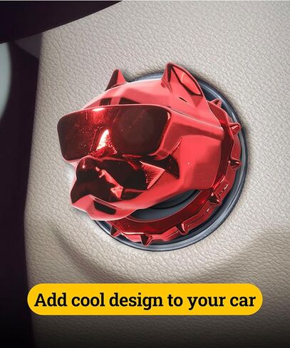 غطاء زر التشغيل بالضغط من Zlirfy، غطاء زر تشغيل سيارة Bully Dog، ملحقات السيارة لديكور السيارة، غطاء زر التشغيل، غطاء زر الإشعال لشاحنة سيارات الدفع الرباعي (أزرق) in Kuwait