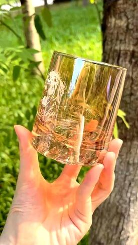 Fathers Day Gifts for Golden Retriever Dog Dad, Golden Retriever Gifts Gold Whiskey Tumbler Water Drinking Glass in Kuwait