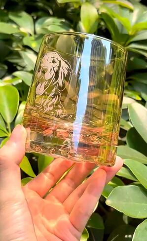 Fathers Day Gifts for Golden Retriever Dog Dad, Golden Retriever Gifts Gold Whiskey Tumbler Water Drinking Glass in Kuwait