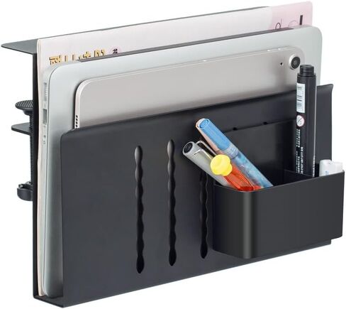 FEIKU Desk Side Storage Holder, Under Desk Laptop Mount With Magnetic Pen Holder,No Drill Under Desk Cable Management Tray,Steel Hanging Desk Storage for Office Organizer Home School White in Saudi Arabia