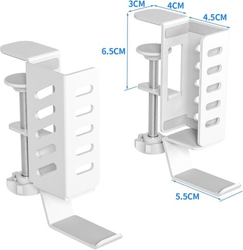 مساحة تخزين جانبية للمكتب قابلة للتعديل، مساحة تخزين تحت المكتب، حامل كمبيوتر محمول مثبت أسفل المكتب، منظم مكتب معلق بدون مثقاب، حامل تخزين جانبي للمكتب والمنزل (أسود) in Kuwait