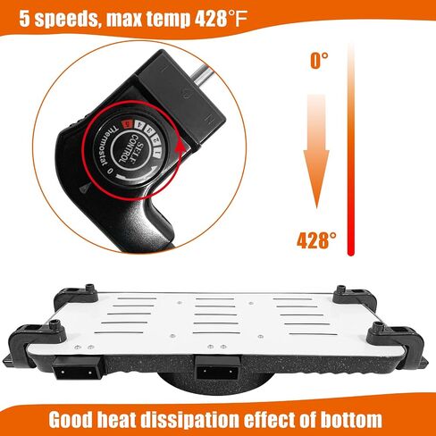 Hot Pot with Grill, 2 in 1 Electric BBQ Grill Hot Pot 25x8.6 inch, Non-Stick Barbecue Grill Indoor, Separate Dual Temperature Control in Saudi Arabia