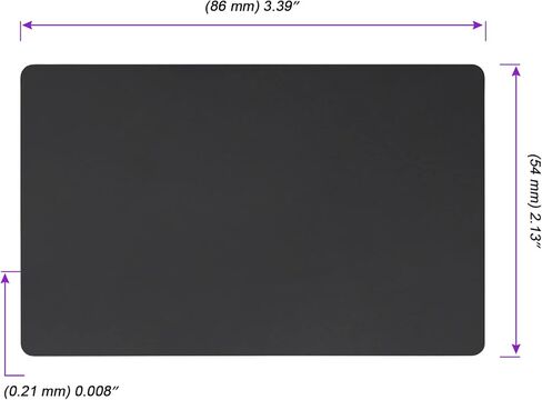 JOIKIT 200 قطعة من بطاقات العمل المعدنية مقاس 3.4 × 2.1 بوصة، بطاقات عمل من الألومنيوم الأسود فارغة وبطاقات اسم معدنية منقوشة بالليزر DIY، بطاقات VIP، تجارية، هدايا، أسود in Kuwait