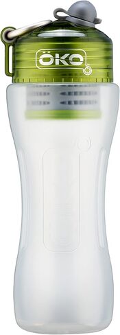 ÖKO - Advanced Water Bottle with Filter Derived from NASA Technology, Filtered Water Bottle for Travel/Outdoors & Home, Water Filter Bottle for Harmful Contaminants (650 ML, Moss) in Saudi Arabia