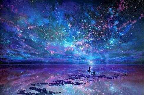 XDXART DIY Oil Painting Paint by Number Kit for Kids Adults Beginner 16x20 inch - Drawing with Brushes Christmas Decor Decorations Gifts (Blue Night Sky, Without Frame) in Saudi Arabia