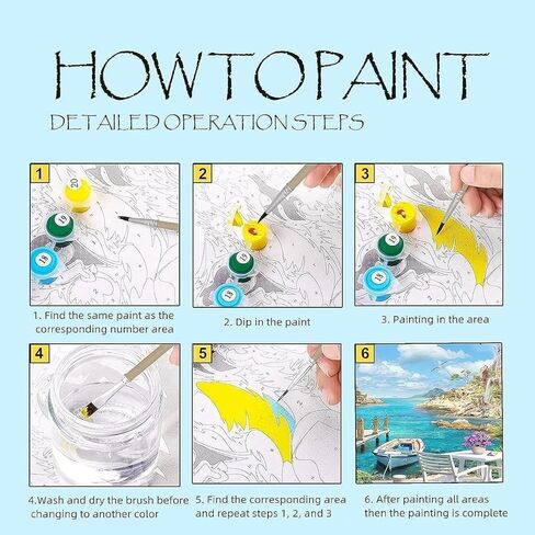 AintAp Paint by Numbers for Adults, DIY Adult Paint by Number Kits On Canvas Flower Painting by Numbers for Beginners, Acrylic Arts Crafts for Art HOM in Saudi Arabia