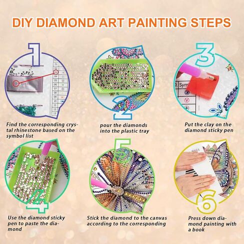pffngpen diy فراشة ماندالا مجموعات الطلاء الماس للبالغين، 5d شكل خاص كريستال حجر الراين الماس مجموعات الفن للمبتدئين، هدية تزيين الحائط المنزلي 12 × 12 بوصة in Saudi Arabia