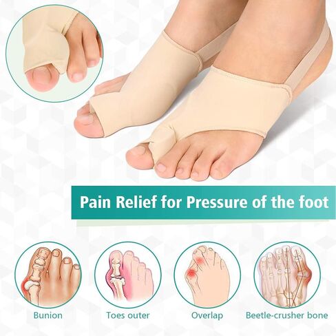 Bunion Corrector,1 Pair Premium Gel Bunion Pads Hallux Valgus Corrector No Surgery Medical Grade Bunions Splint for Bunion Relief Bunion Socks in Saudi Arabia