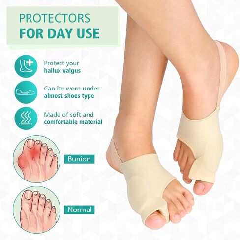 Bunion Corrector,1 Pair Premium Gel Bunion Pads Hallux Valgus Corrector No Surgery Medical Grade Bunions Splint for Bunion Relief Bunion Socks in Saudi Arabia